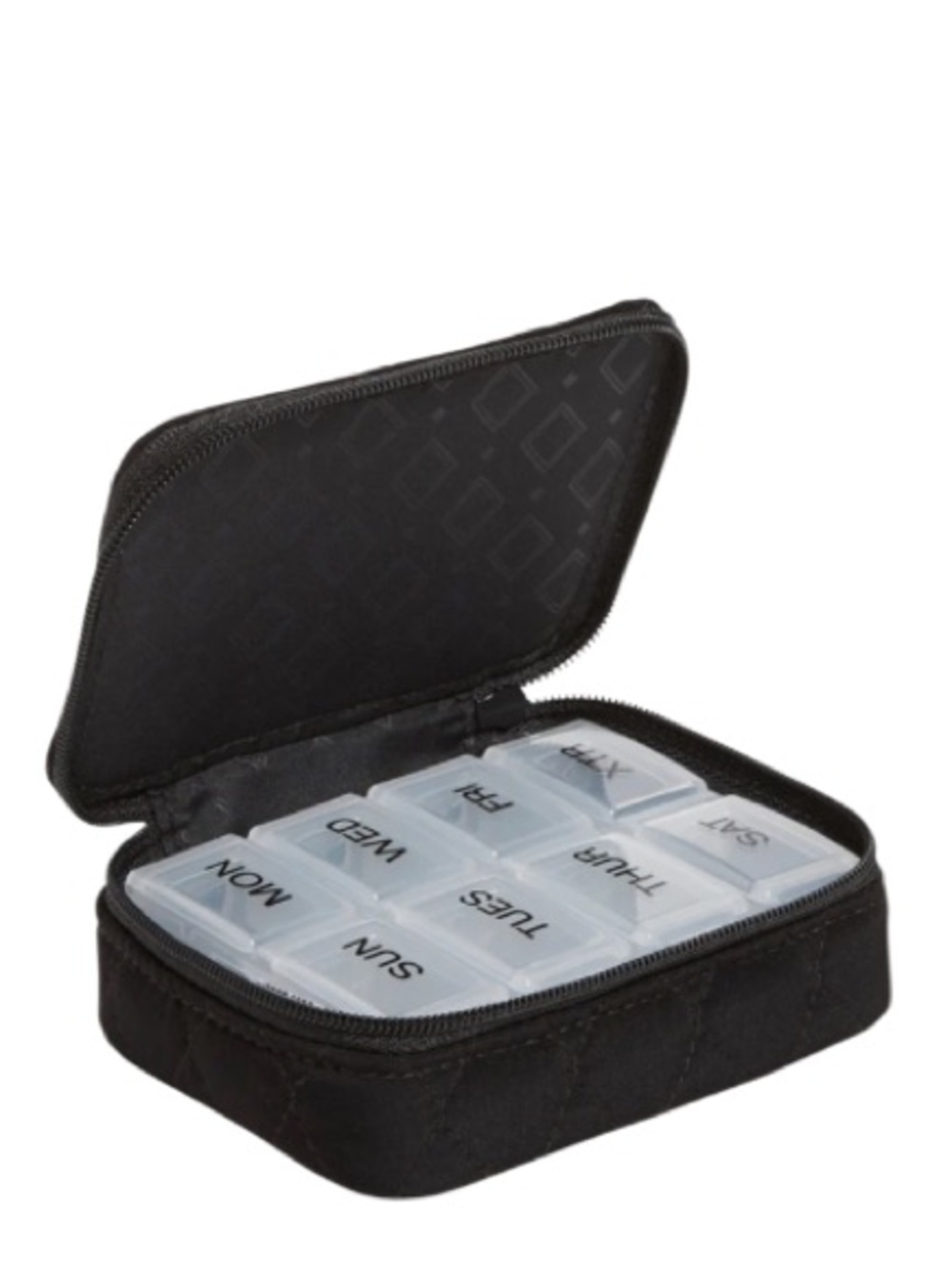 NWT Vera Bradley Weekly Travel/Home Pill Organizer with Extra Slot Black